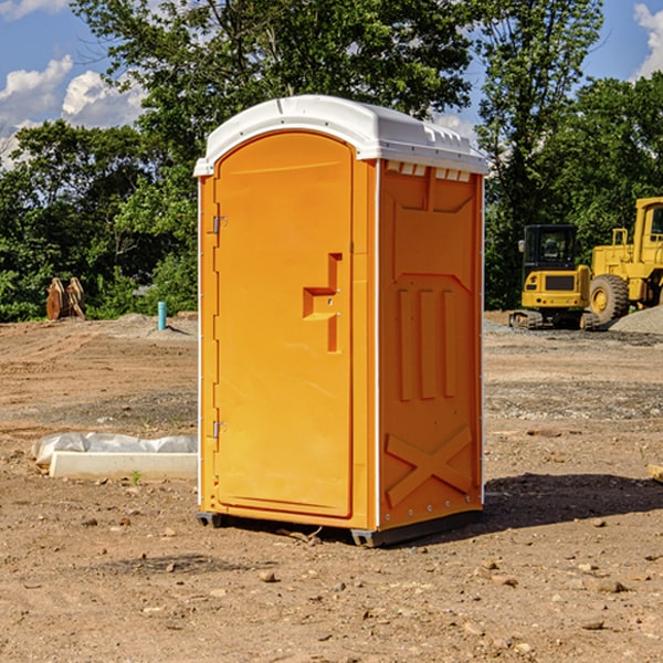 how often are the portable restrooms cleaned and serviced during a rental period in Nahunta